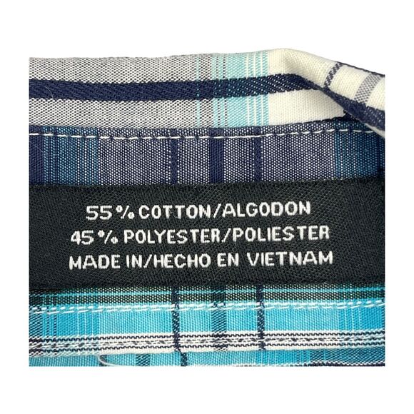 Beverly Hills Polo Club Shirt Men's Medium Multicolor Plaid Cotton Button-Up - Picture 7 of 7
